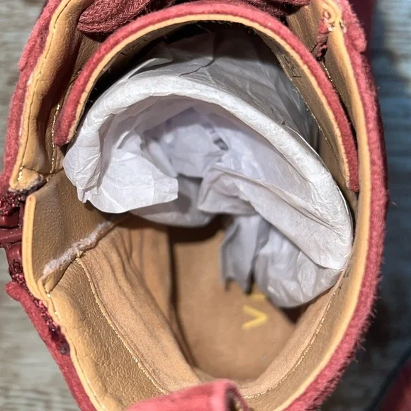 🔥 Vionic Lani Port ( Rich Burgundy) Suede Lace-Up Boots – Women’s 7.5 🔥 - Picture 6 of 7